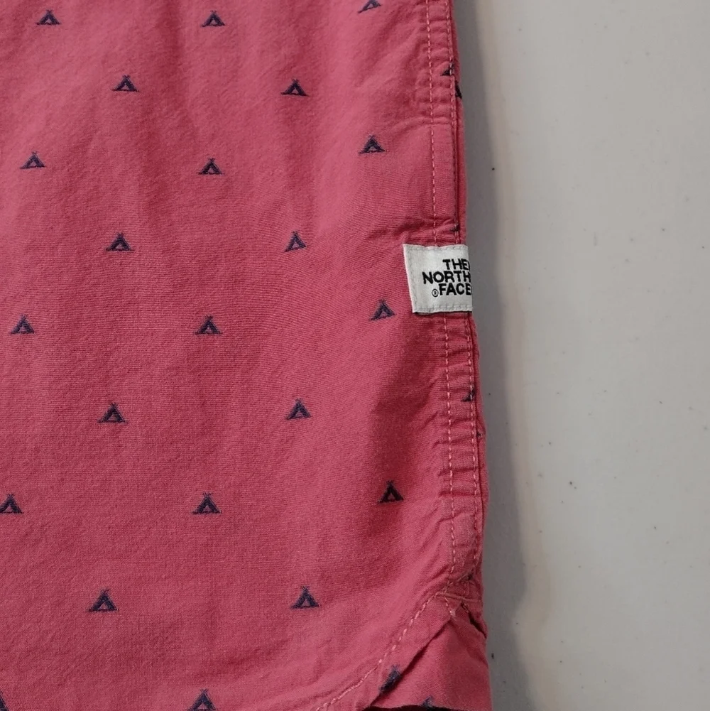 The North Face Cotton Raspberry Teepee Print Casual Button Down Shirt Sz XXL - Picture 10 of 14